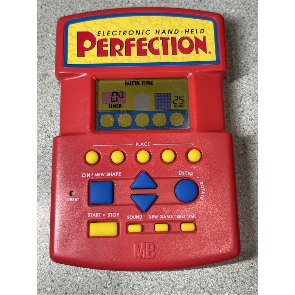 VTG 1996 Electronic Handheld Perfection Game Tested Works Milton Bradley